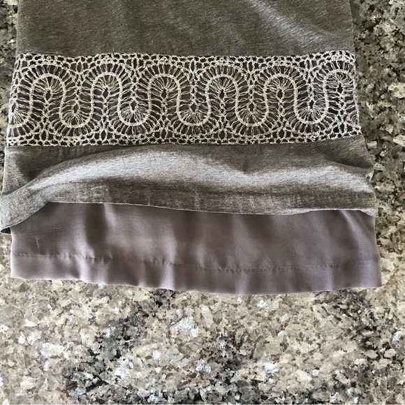 J CREW Gray Metallic Lace Panel Tank Top - Picture 8 of 12